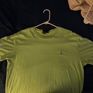 Mens Large Polo T Shirt Lime Green